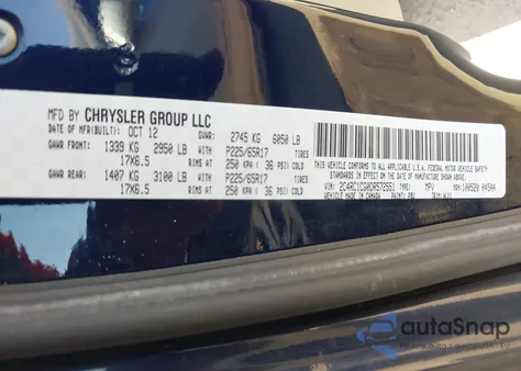 2013 Chrysler Town & Country Touring-L from USA, damaged, VIN 2C4RC1CG0DR572551